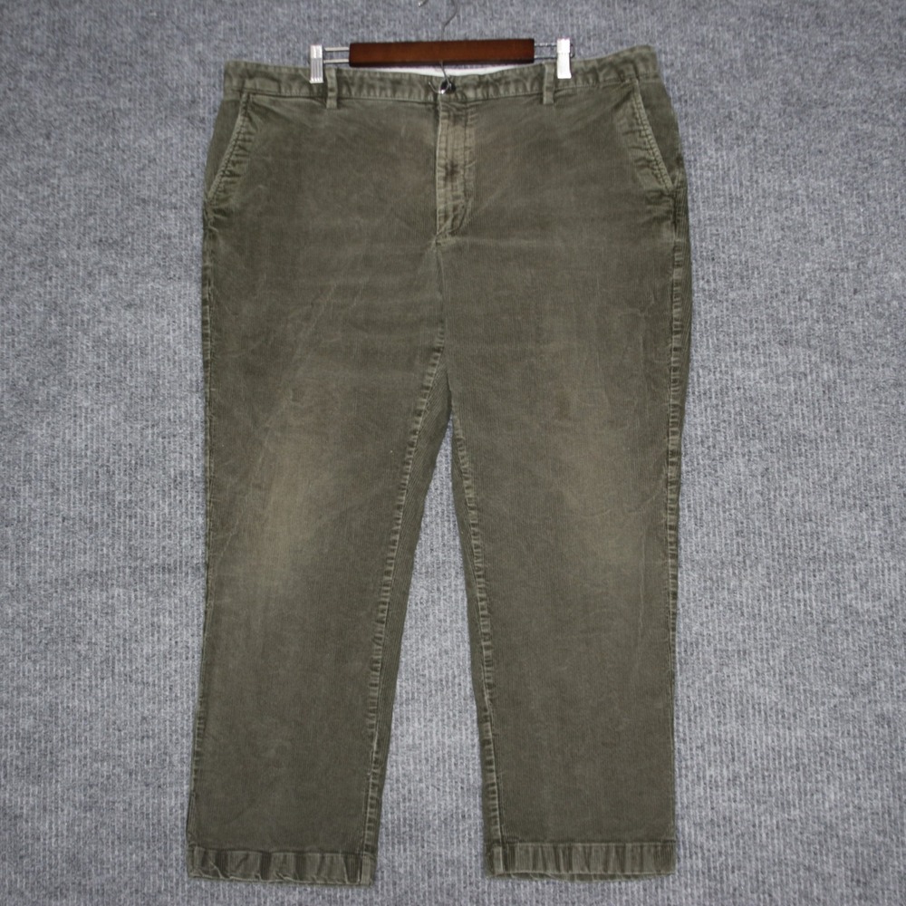 LL Bean Classic Fit Corduroy Pants Khaki Men Size 42x30 Formal Utility Flaw